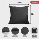 Ver imagem 2 de Kit 2 Capas de Almofadas Boucle Cinza Escuro 45x45cm cama inbox