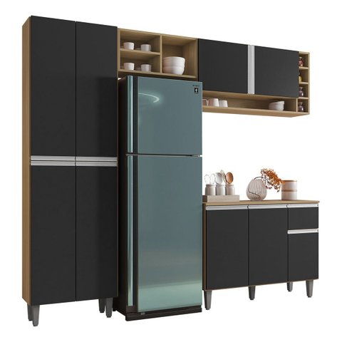 Coz. Modulada Completa Vanessa 230cm C/ Armário Aér. Ajl Mvs