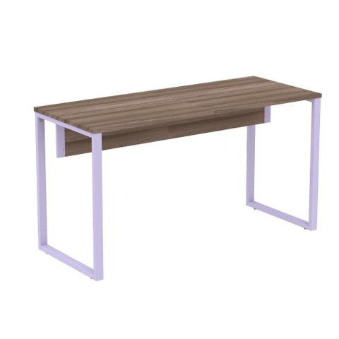 Mesa Escritório P25 Tub Pandin 150 Cm (larg) X 70 Cm (prof) Tampo Mdp Walnut Pé Aço Tubular Lilá