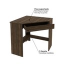 Ver imagem 3 de Mesa de Escritório em L com 1 Gaveta - Nogal