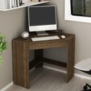 Ver imagem 1 de Mesa de Escritório em L com 1 Gaveta - Nogal