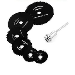 Kit Serras Circulares para Mini Retífica 7 Peças Rotativa - 1