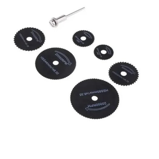 Kit Serras Circulares para Mini Retífica 7 Peças Rotativa - 4