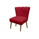 Ver imagem 1 de Cadeira Pétala Flor para Sala de Estar Penteadeira Salão Suede Vermelho