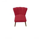 Ver imagem 4 de Cadeira Pétala Flor para Sala de Estar Penteadeira Salão Suede Vermelho