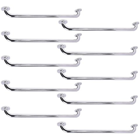 Barra de Apoio Alca 80cm Kit 10 Uni Acessibilidade Idoso Cadeirante Deficiente Box Banheiro Corrimao