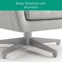 Ver imagem 3 de Poltrona Decorativa Malta Reclinável com Base Giratória Linho Bege Milani Movelaria