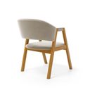 Ver imagem 5 de Cadeira Leticia Madeira Maciça Estofada para Mesa de Jantar Veludo Bege 102