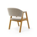 Ver imagem 5 de Cadeira Leticia Madeira Maciça Estofada para Mesa de Jantar Veludo Bege 102