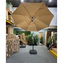 Ver imagem 4 de Ombrelone Guarda Sol em Alumínio com Base para Piscina 3x3 Cor Caquí