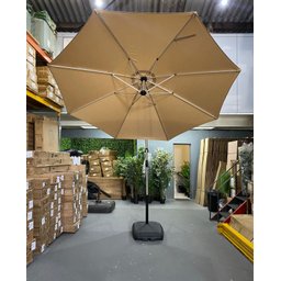 Ombrelone Guarda Sol em Alumínio com Base para Piscina 3x3 Cor Caquí - 4