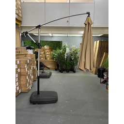 Ombrelone Guarda Sol em Alumínio com Base para Piscina 3x3 Cor Caquí - 5
