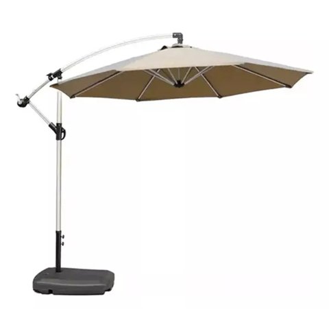 Ombrelone Guarda Sol em Alumínio com Base para Piscina 3x3 Cor Caquí