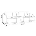 Ver imagem 7 de Sofá Cama para Sala de Estar 4 Lugares 356cm Montserrat K01 Bouclê Bege - Lyam Decor