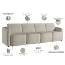 Ver imagem 6 de Sofá Cama para Sala de Estar 4 Lugares 356cm Montserrat K01 Bouclê Bege - Lyam Decor