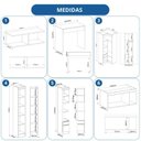 Ver imagem 4 de Guarda-Roupa Solteiro Modulado 6 Peças Infinity Marrom/Cedro/Duna