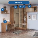 Ver imagem 7 de Guarda-Roupa Solteiro Modulado 6 Peças Infinity Marrom/Cedro/Duna