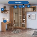 Ver imagem 7 de Guarda-Roupa Solteiro Modulado 6 Peças Infinity Marrom/Cedro/Duna
