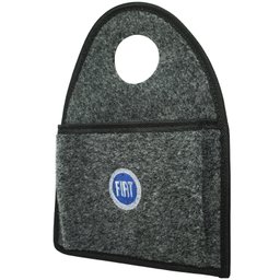 Lixeira Lixinho Automotiva Carro Carpete Logo Bordado para Câmbio Grafite - 3