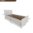 Ver imagem 3 de Cama Solteiro 2 Gavetões Santonini Branco