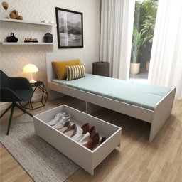 Cama Solteiro 2 Gavetões Santonini  - 12