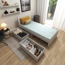 Ver imagem 7 de Cama Solteiro 2 Gavetões Santonini Branco