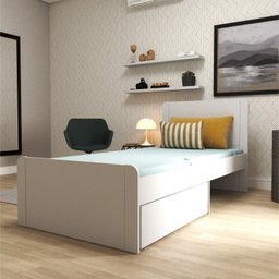 Cama Solteiro 2 Gavetões Santonini  - 17
