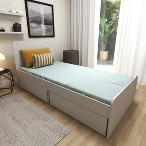Cama Solteiro 2 Gavetões Santonini 