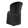 Capa Cadeira Plastico com Babados Preto Exclusiva Luxo - 2