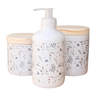 Kit Higiene Bebê Lavabo Arabescos 3 Pçs - Porcelana Tp Pinus - 1