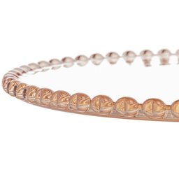 Prato C/ Pé P/ Bolo Cristal Coração Âmbar Metalizado 31,5cm Lyor - 4