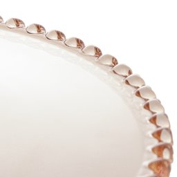 Prato C/ Pé P/ Bolo Cristal Coração Âmbar Metalizado 31,5cm Lyor - 2