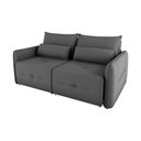 Ver imagem 1 de Sofá Cama 2 Lugares com Almofadas 205cm Celine Suede Cinza Matrix