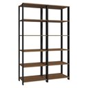 Ver imagem 2 de Armário Estante Multiuso Organizador 10 Prateleiras 118cm Rustic Preto Madesa