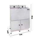 Ver imagem 2 de Fritadeira Elétrica Industrial Dupla com Filtro de Água e Gabinete 220v Feqdg Fire