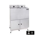 Ver imagem 1 de Fritadeira Elétrica Industrial Dupla com Filtro de Água e Gabinete 220v Feqdg Fire