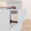 Ver imagem 6 de Kit 2 Mesas de Cabeceira 2 Gavetas 48 Cm Campeche Henn Branco