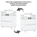 Ver imagem 5 de Kit 2 Mesas de Cabeceira 2 Gavetas 48 Cm Campeche Henn Branco