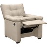 Poltrona do Papai Reclinável com Massagem Imperador Sintético Facto Bege - Sofa Store - 4
