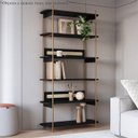 Ver imagem 2 de Estante 180 Cm 6 Prateleiras Pes Metal Oslo 28965 Nero Artesano