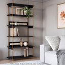 Ver imagem 7 de Estante 180 Cm 6 Prateleiras Pes Metal Oslo 28965 Nero Artesano
