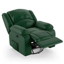 Ver imagem 2 de Poltrona do Papai Reclinável Melim Glider Giratória Massagem Pu Verde Musgo Fh1 - D'Rossi