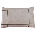 Ver imagem 1 de Capa Almofada Baguete Retangular Linho Drapeada Azul 30x50cm