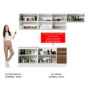 Ver imagem 6 de Armário de Cozinha Completa 280cm Branco/Rustic Marcela Madesa 03