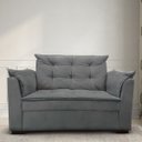 Ver imagem 1 de Sofá 2 Lugares para Sala Moderno Confortável Zilda Suede:cinza