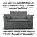 Ver imagem 5 de Sofá 2 Lugares para Sala Moderno Confortável Zilda Suede:cinza