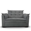 Ver imagem 2 de Sofá 2 Lugares para Sala Moderno Confortável Zilda Suede:cinza