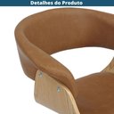 Ver imagem 5 de Cadeira Giratória Turim Nicole Fratini Madeira Multilaminada Revestida Pu Caramelo Base Rodízio