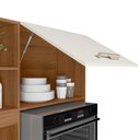 Ver imagem 5 de Armario de Cozinha Piatã com 7 Portas e 3 Gavetas 190 Cm Ipe/off White/ripado
