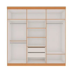 Guarda Roupa Palermo 6 Portas 100% Mdf C/pes Cinamomo White Laca Brilho La 205 - 2